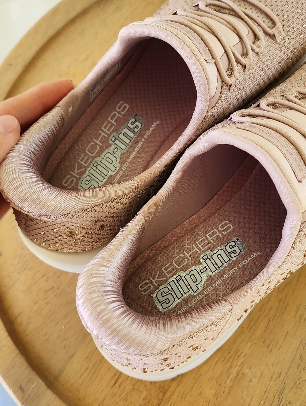 Skechers Women’s Pink Slip-On Sneakers - Picture 11 of 11